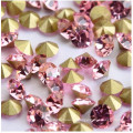 Rosa Chatons Pedras Strass